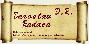 Daroslav Radača vizit kartica